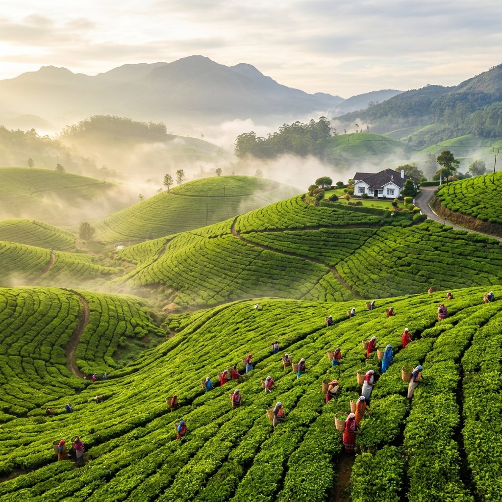 Nuwara Eliya Tea Plantations Hill Country